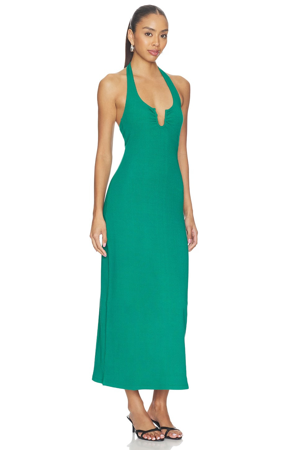 La Femme Cover-Up Halter Maxi Dress