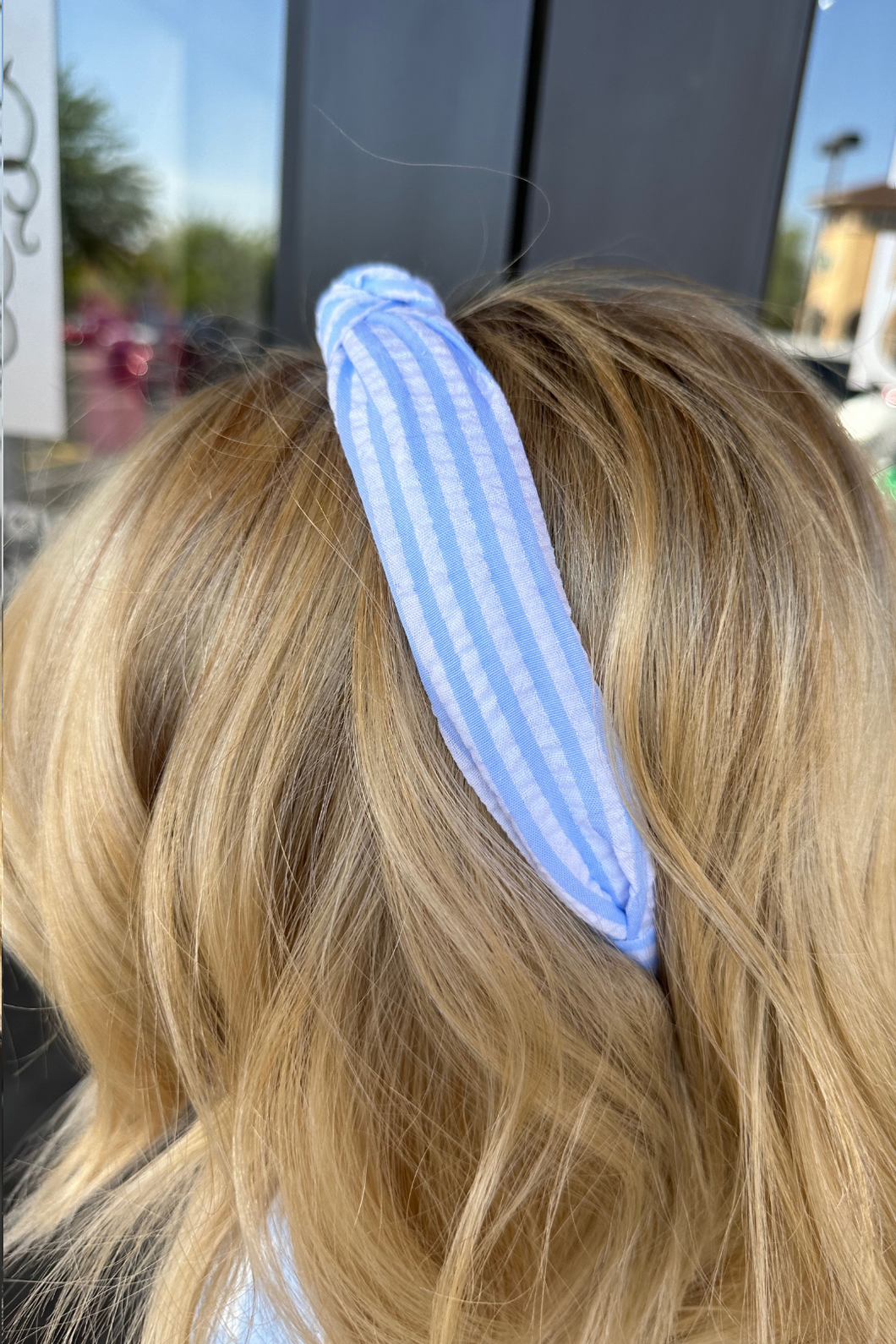 Seersucker Knot Headband