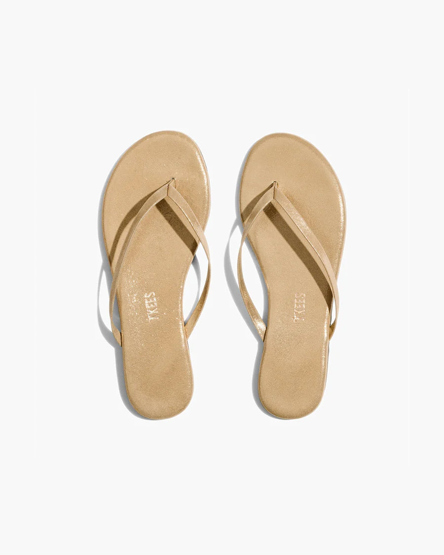 Gold Lily Glitters Flip Flop