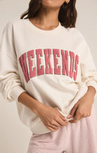 Load image into Gallery viewer, Oversized Weekends Sweatshirt
